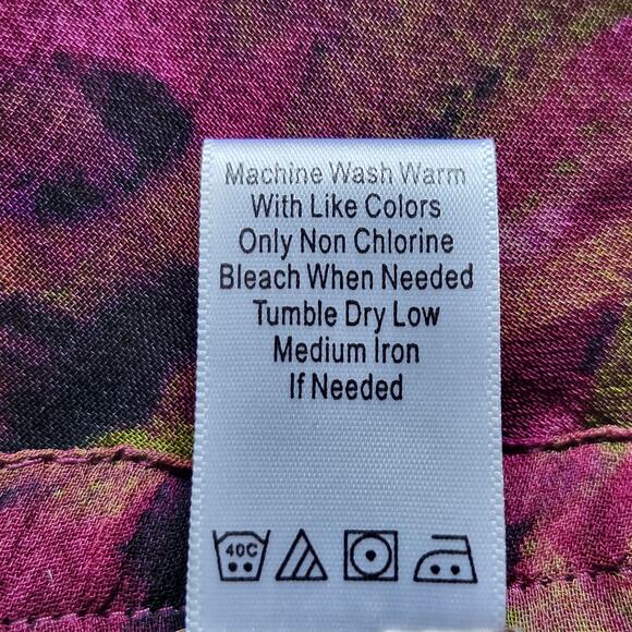 Coldwater Creek Reversible Fall Colors Print Midi Skirt Size 14 - Picture 4 of 8